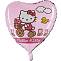18" Hello Kitty на велосипеде (Flexmetall)/1202-1791
